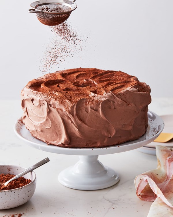 Chocolate angel food dream cake