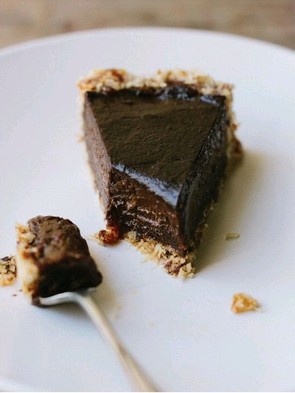 Chocolate avocado tart