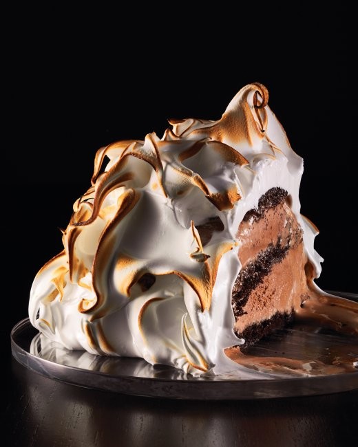 Chocolate baked Alaskas