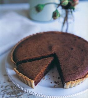 Chocolate Bakewell pudding