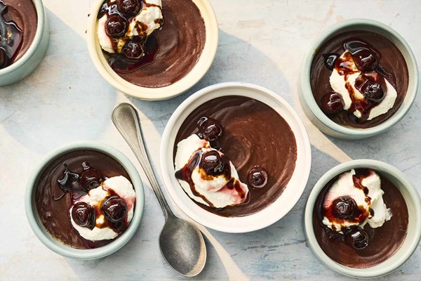 Chocolate-balsamic pots de crème