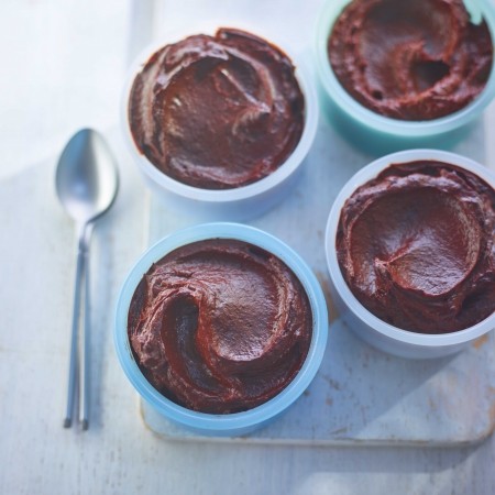 Chocolate, banana and ginger super-quick mousse