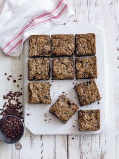 Chocolate banana blondies