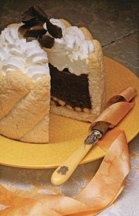 Chocolate banana charlotte