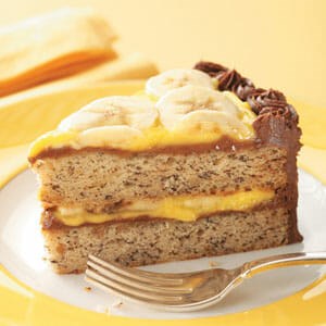 Chocolate banana cream cake