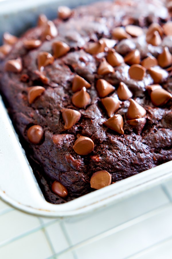 Chocolate banana date bread