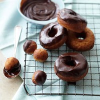 Chocolate-banana doughnuts