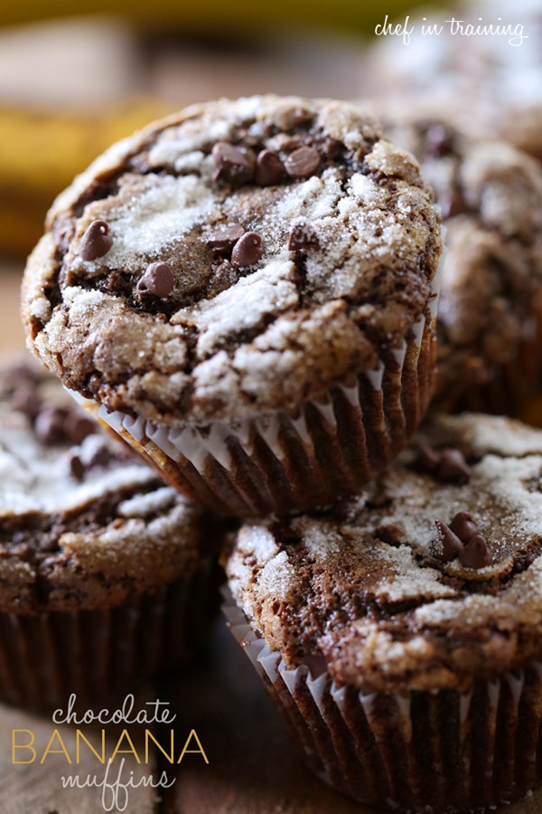 Chocolate banana muffins