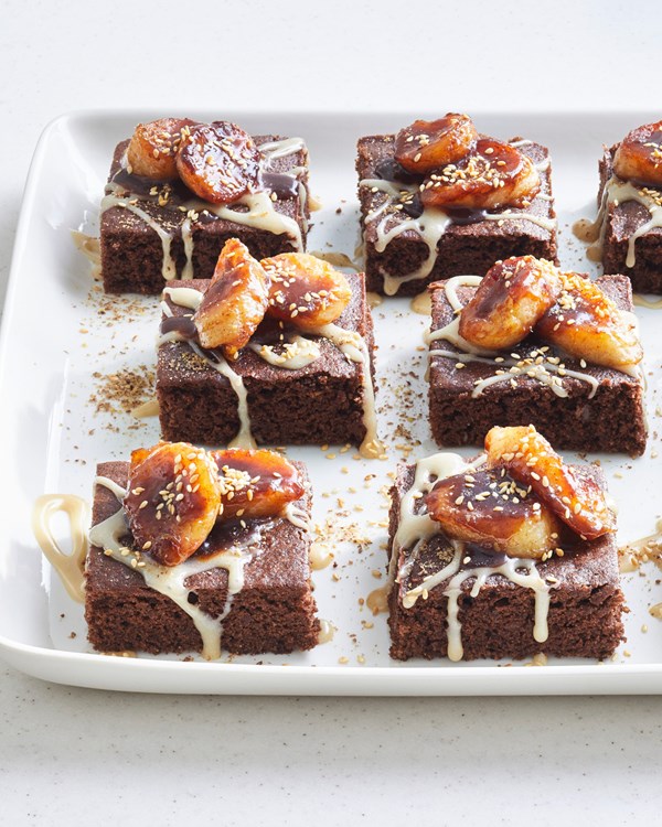 Chocolate-banana snack cake