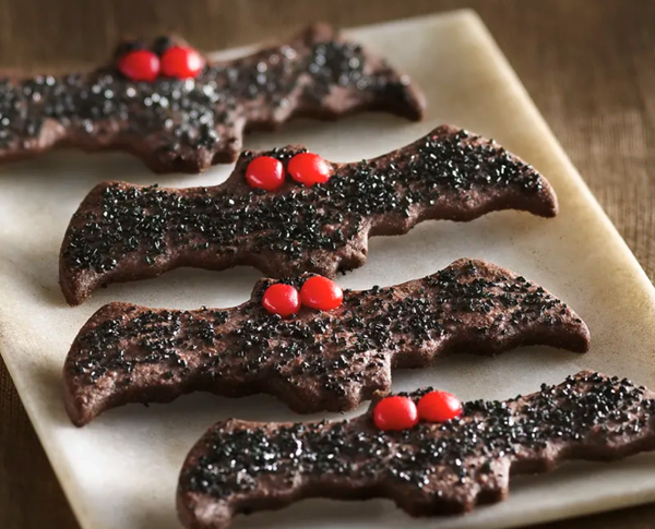 Chocolate bat cookies