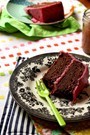 Chocolate beet cake with beet cream cheese frosting