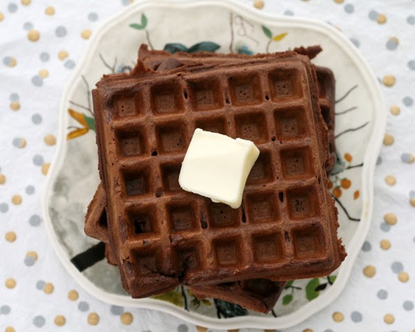 Chocolate Belgian-style waffles