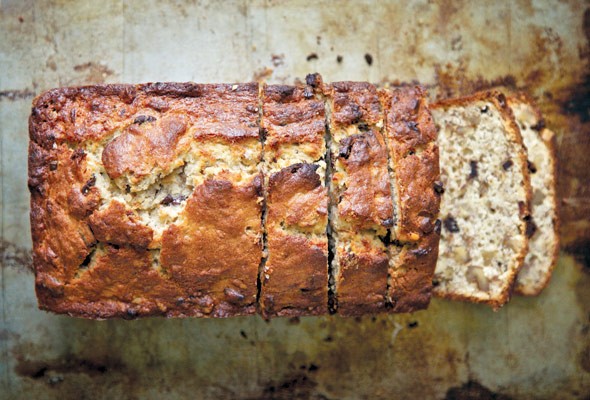 Chocolate-bourbon banana bread