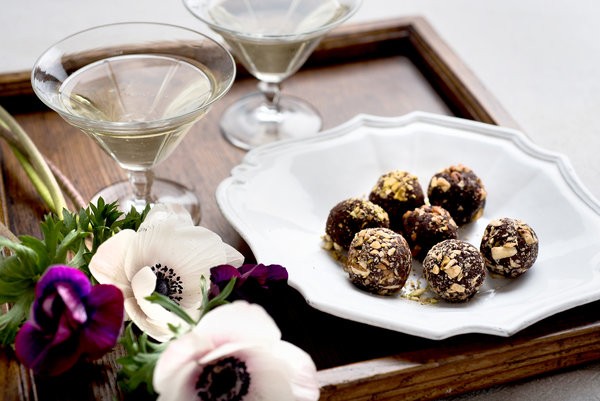 Chocolate-bourbon truffles
