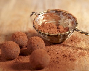 Chocolate bourbon truffles