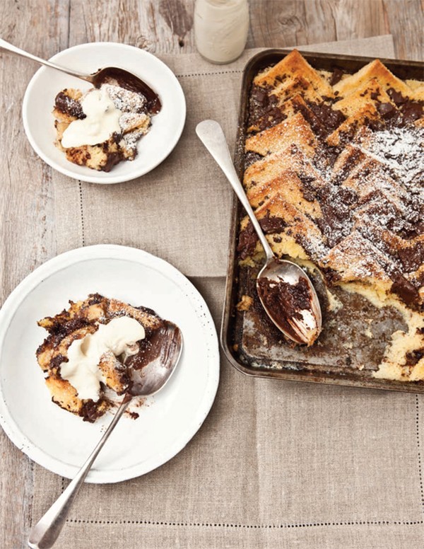 Chocolate bread & butter pudding by Trissa