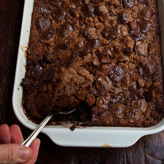 Chocolate bread pudding