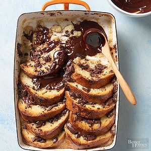 Chocolate bread pudding