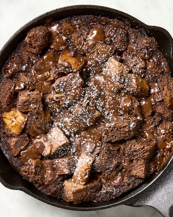 Chocolate bread pudding