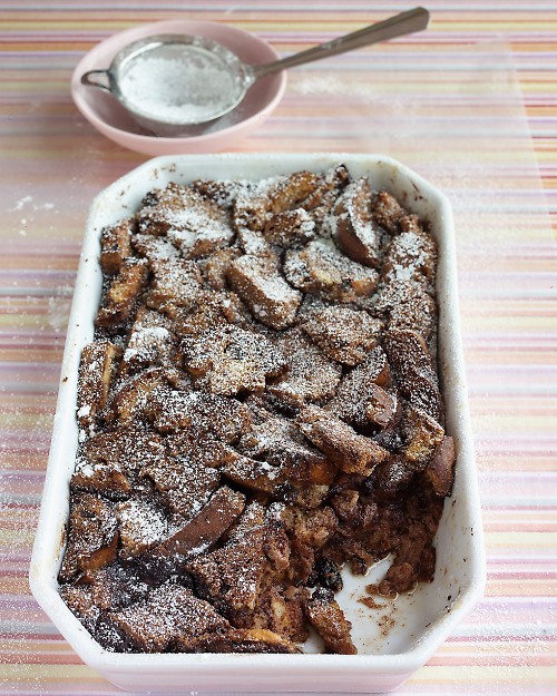 Chocolate bread pudding