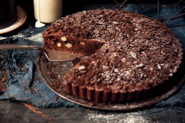 Chocolate brownie pie