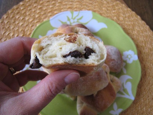 Chocolate butterhorn rolls