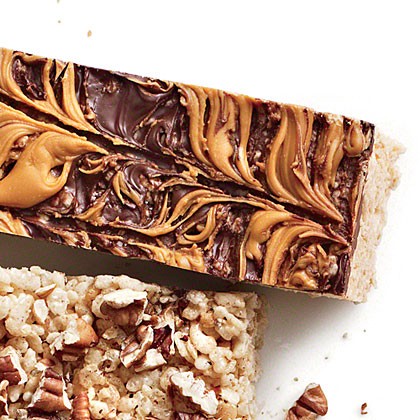Chocolate-butterscotch chewy crispy bars