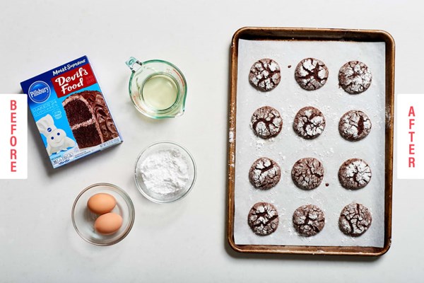 Chocolate cake mix cookies