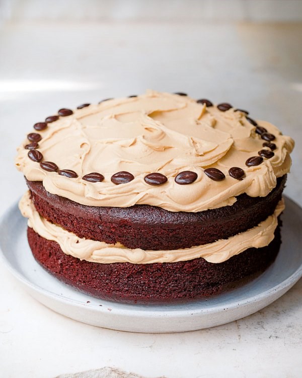 Chocolate cake with coffee buttercream