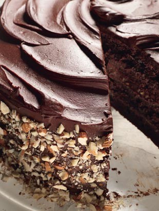 Chocolate cake with fleur de sel caramel filling