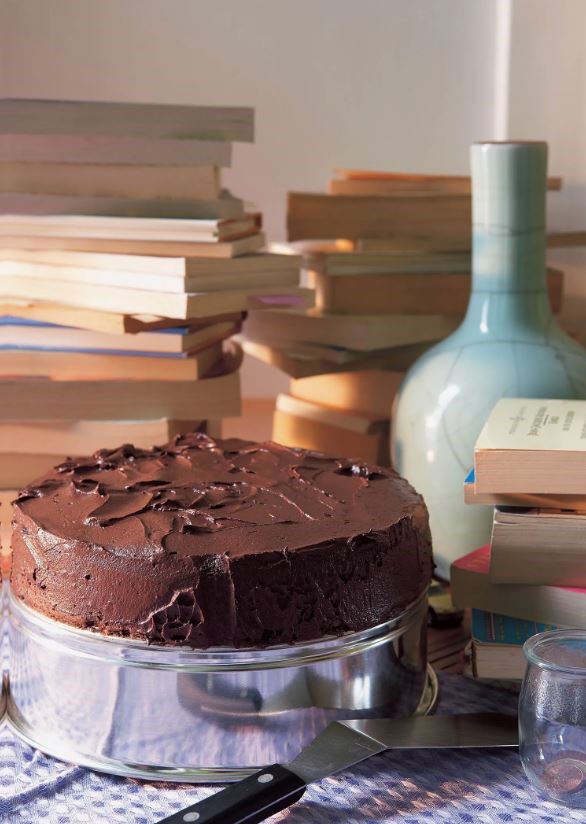 Chocolate cake with frosting / icing