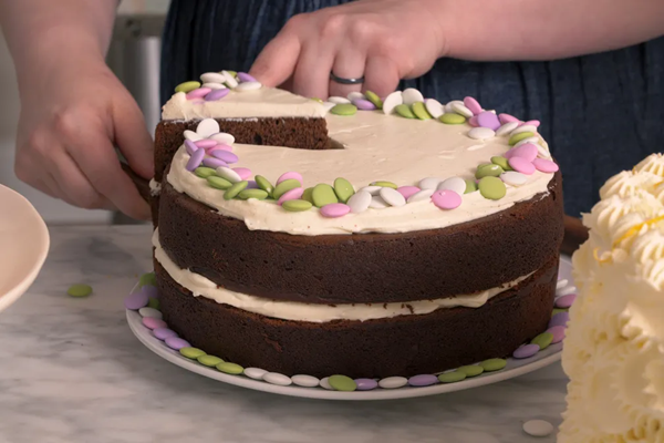 Chocolate cake with vanilla bean frosting