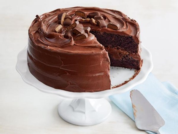 Chocolate-candy bar layer cake