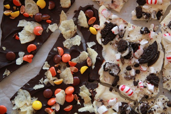 Chocolate candy bark