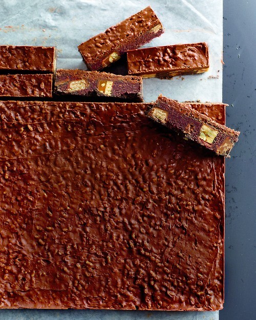 Chocolate-candy icebox bars