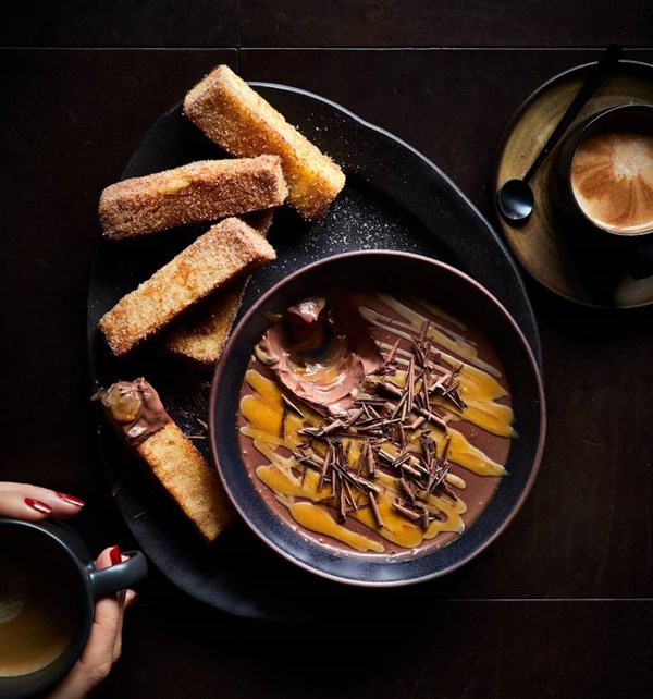 Chocolate caramel indulgence