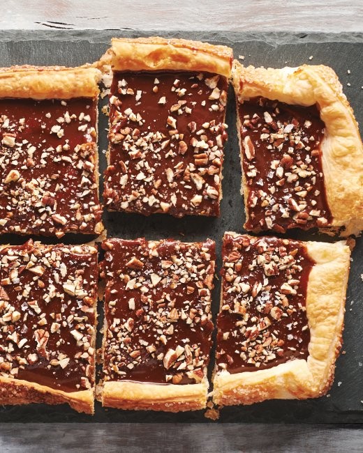 Chocolate caramel pecan tart