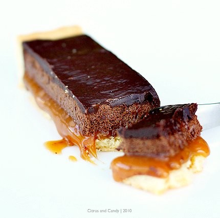 Chocolate caramel tart