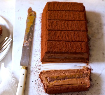 Chocolate caramel terrine