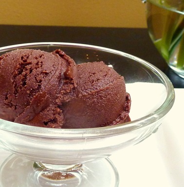 Chocolate cardamom sorbet