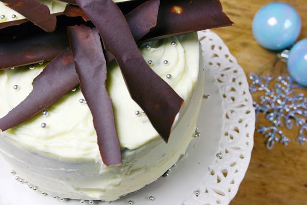 Chocolate carrot cake for Christmas