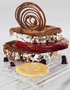 Chocolate cassis roulade