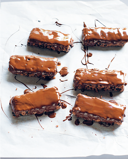 Chocolate, cherry and coconut bars