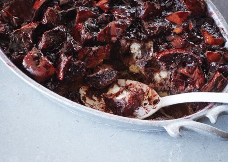 Chocolate-cherry bread pudding