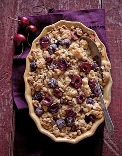 Chocolate cherry crisp