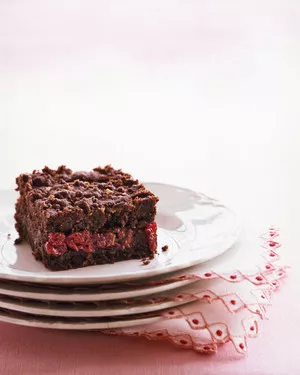 Chocolate cherry crumb bars