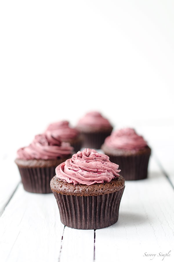 Chocolate cherry cupcakes