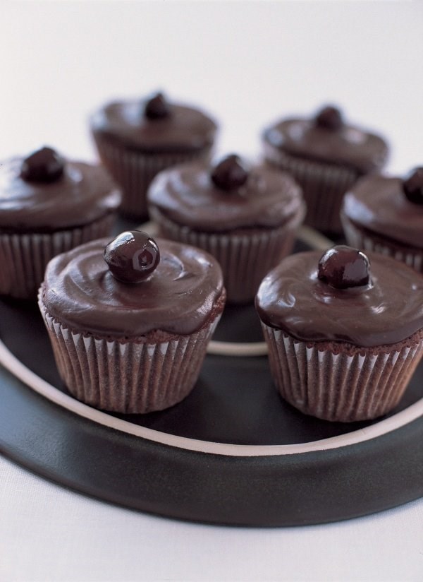 Chocolate cherry cupcakes