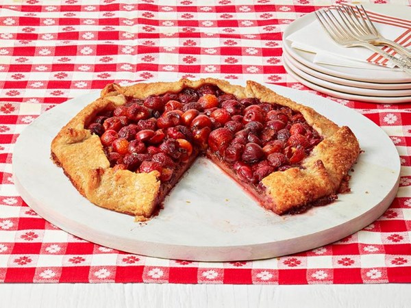 Chocolate cherry galette