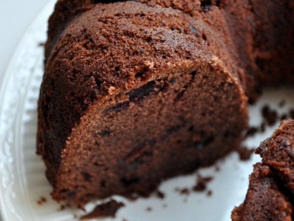 Chocolate cherry pound cake